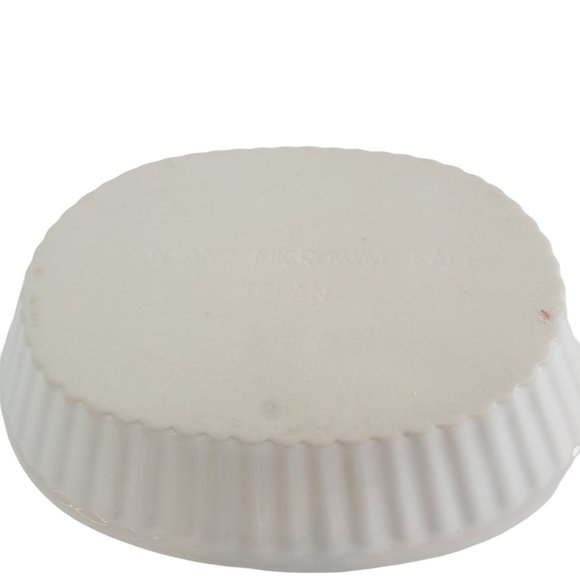 Set of 2 VINTAGE White Fluted Oval Creme Brulee/Quiche Baking Dishes/Ramekins - Picture 4 of 6